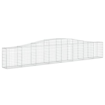 vidaXL Panier de gabions arqué 400x30x60/80 cm Fer galvanisé