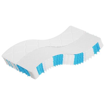 vidaXL Matelas à ressorts ensachés dureté moyenne 90x200 cm