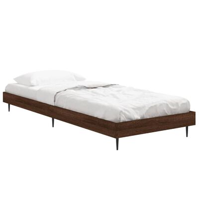 vidaXL Cadre de lit sans matelas chêne marron 75x190cm bois ingénierie