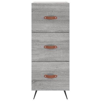 vidaXL Buffet haut Sonoma gris 34,5x34x180 cm Bois d'ingénierie