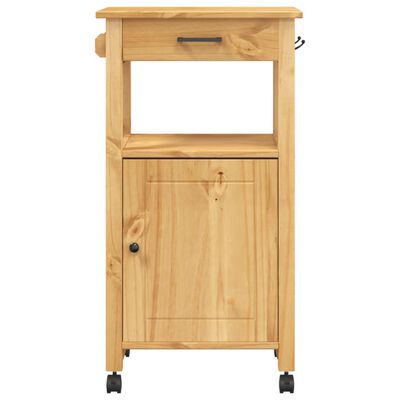 vidaXL Chariot de cuisine MONZA 48x40x90 cm bois massif de pin