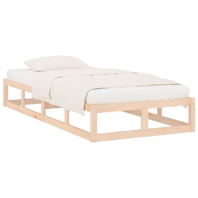 vidaXL Cadre de lit sans matelas 75x190 cm bois massif