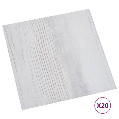 vidaXL Dalles de plancher autoadhésives 20 pcs PVC 1,86 m² gris clair