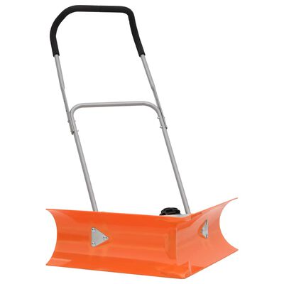 vidaXL Pelle à neige double angle avec poignée extensible orange acier