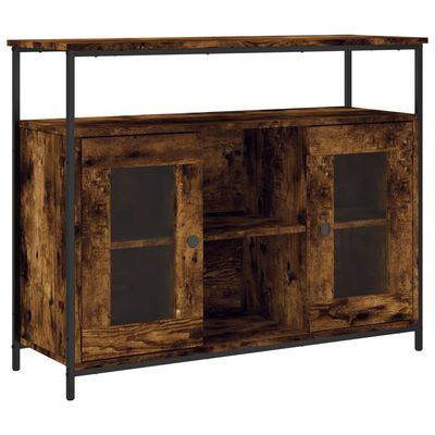 vidaXL Buffet chêne fumé 100x35x80 cm bois d'ingénierie