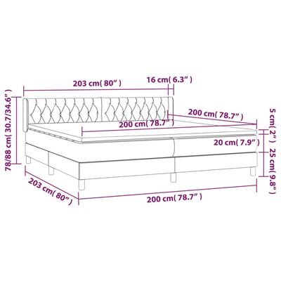 vidaXL Sommier à lattes de lit avec matelas Bleu 200x200 cm Tissu