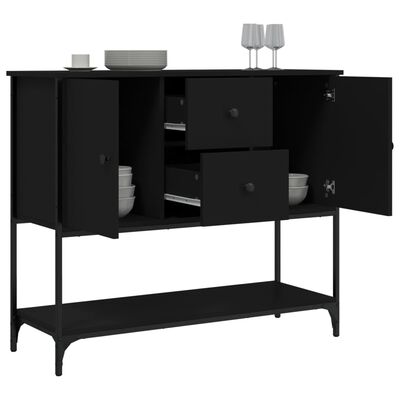 vidaXL Buffet noir 100x36x85 cm bois d'ingénierie