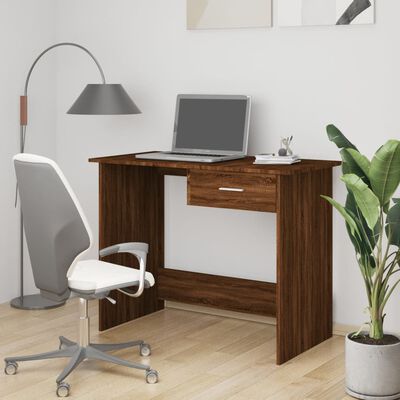 vidaXL Bureau Chêne marron 100x50x76 cm Bois d'ingénierie