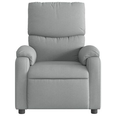 vidaXL Fauteuil inclinable électrique Gris clair Tissu