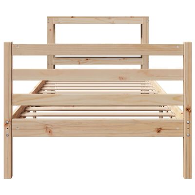 vidaXL Cadre de lit sans matelas 90x200 cm bois de pin massif