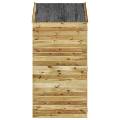 vidaXL Abri à outils avec porte 107x107x220 cm Bois de pin imprégné