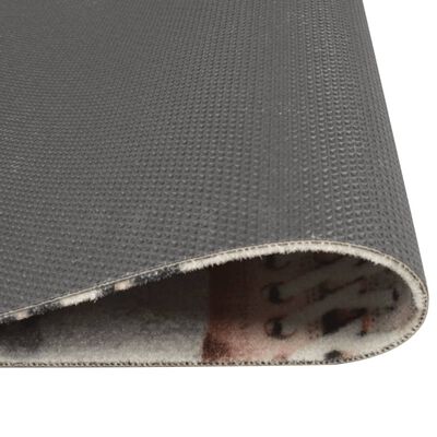 vidaXL Tapis de cuisine lavable impression shoezone 60x180 cm velours