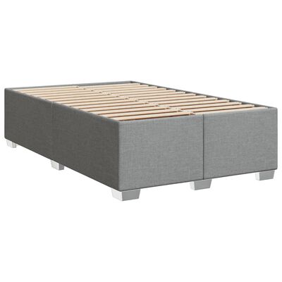 vidaXL Cadre de lit sans matelas gris clair 120x190 cm tissu