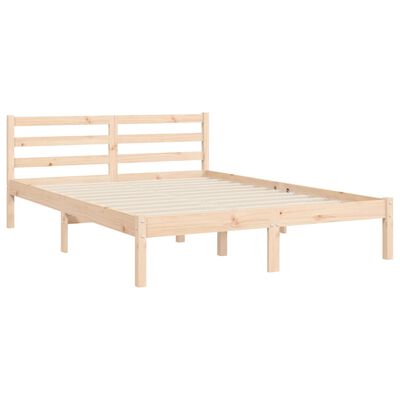 vidaXL Cadre de lit avec tête de lit 140x190 cm bois massif