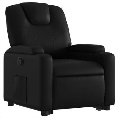 vidaXL Fauteuil inclinable Noir Similicuir