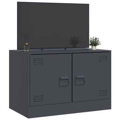 vidaXL Meuble TV anthracite 67x39x44 cm acier