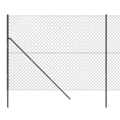 vidaXL Clôture à mailles losangées anthracite 2x10 m