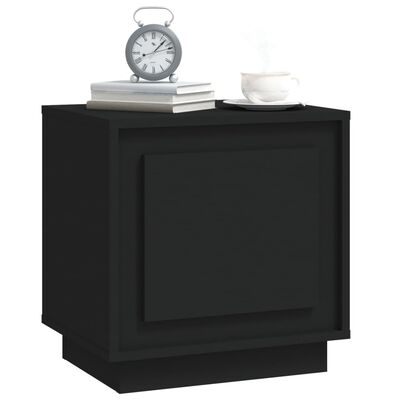 vidaXL Table de chevet noir 44x35x45 cm bois d’ingénierie