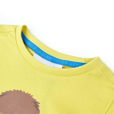 T-shirt pour enfants avec manches courtes jaune 116