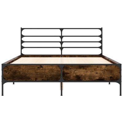 vidaXL Cadre de lit sans matelas chêne fumé 140x200 cm