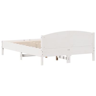 vidaXL Cadre de lit sans matelas blanc 140x200 cm bois de pin massif