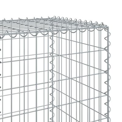 vidaXL Panier gabion avec couvercle 1200x50x150 cm fer galvanisé