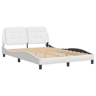 vidaXL Cadre de lit avec LED sans matelas blanc 120x200 cm