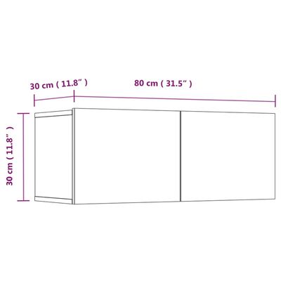 vidaXL Ensemble de meubles TV 4 pcs Noir Bois d'ingénierie