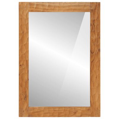 vidaXL Miroir salle de bain 50x70x2,5 cm bois massif d'acacia et verre