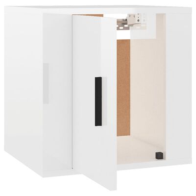 vidaXL Meuble TV mural Blanc brillant 40x34,5x40 cm