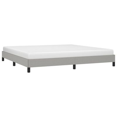 vidaXL Cadre de lit sans matelas gris clair 200x200 cm tissu