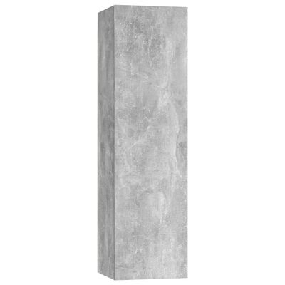 vidaXL Ensemble de meubles TV 4 pcs Gris béton Bois d'ingénierie