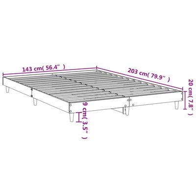 vidaXL Cadre de lit sans matelas chêne sonoma 140x200 cm