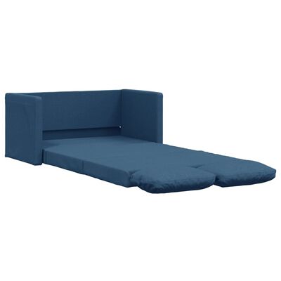 vidaXL Canapé-lit 2 en 1 bleu 112x174x55 cm tissu