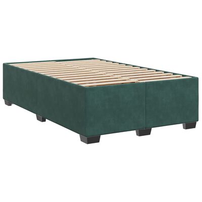 vidaXL Sommier à lattes de lit et matelas Vert foncé 120x200cm Velours