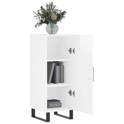 vidaXL Buffet Blanc brillant 34,5x34x90 cm Bois d'ingénierie