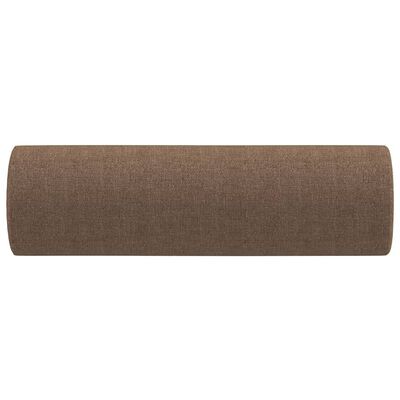 vidaXL Coussins décoratifs lot de 2 Marron Ø15x50 cm Tissu