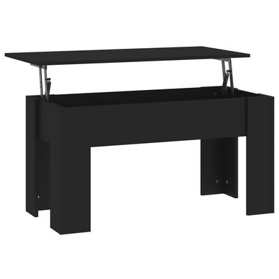 vidaXL Table basse noir 101x49x52 cm bois d'ingénierie