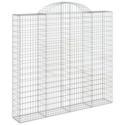 vidaXL Paniers à gabions arqués 15 pcs 200x50x180/200 cm Fer galvanisé