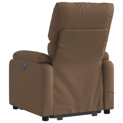 vidaXL Fauteuil de massage inclinable Marron Tissu