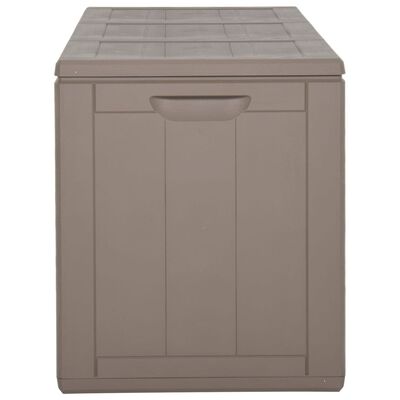 vidaXL Boîte de rangement de jardin 270 L Marron PP Rotin