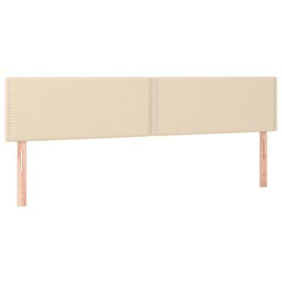 vidaXL Sommier à lattes de lit avec matelas Crème 200x200 cm Tissu