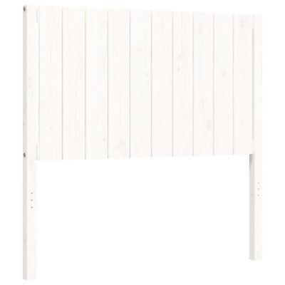 vidaXL Cadre de lit et tête de lit blanc 100x200 cm bois massif