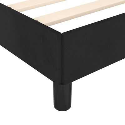 vidaXL Cadre de lit sans matelas noir 140x190 cm velours