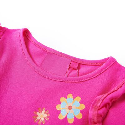 T-shirt enfants à manches longues rose foncé 116