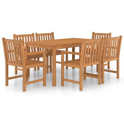 vidaXL Ensemble à manger de jardin 7 pcs Bois de teck solide