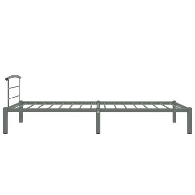 vidaXL Cadre de lit sans matelas gris métal 100x200 cm