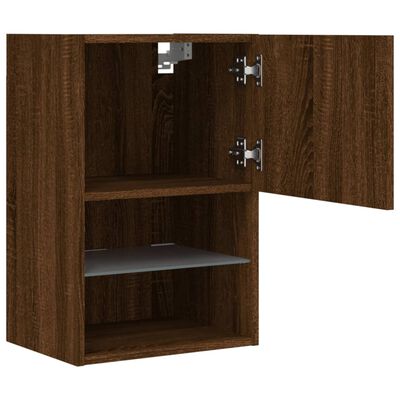 vidaXL Meubles TV avec lumières LED 2 pcs chêne marron 40,5x30x60 cm