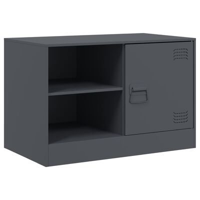 vidaXL Meubles TV 2 pcs anthracite 67x39x44 cm acier