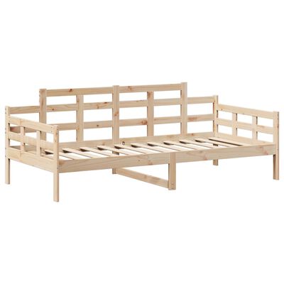 vidaXL Lit de jour avec toit sans matelas 90x200 cm bois massif